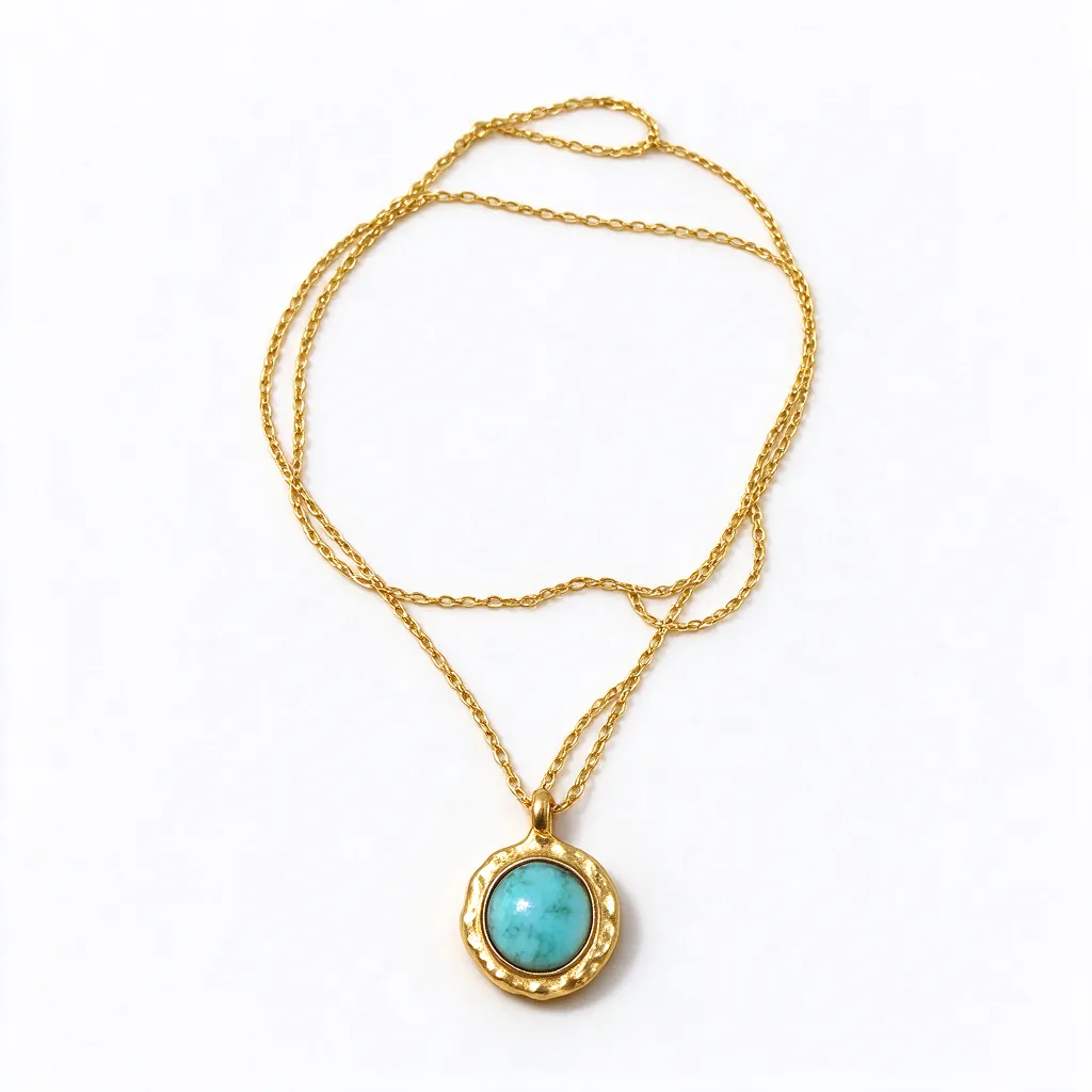 The same necklace laid out neatly on a white background.